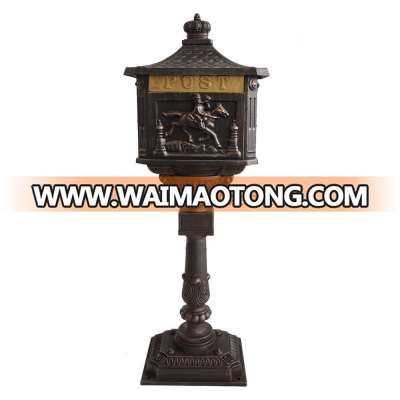 Unique Cast Aluminum Mailbox/Letter Box/Post Box for garden letterbox