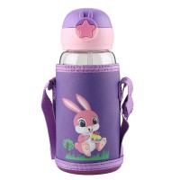 Plastic for cartoon children stainless steel vacuum insulated water bottle